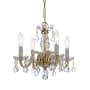 Crystorama Lighting Group Traditional Crystal 4 Light 15" Wide Crystal Pendant with Swarovski Strass Crystal Accents Polished Brass