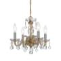 Crystorama Lighting Group Traditional Crystal 4 Light 15" Wide Crystal Pendant with Swarovski Spectra Crystal Accents Polished Brass