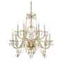Crystorama Lighting Group Traditional Crystal 12 Light 31" Wide Crystal Chandelier with Swarovski Strass Crystal Accents Polished Brass