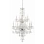 Crystorama Lighting Group Traditional Crystal 15 Light 32" Wide Crystal Candle Style Chandelier Polished Chrome