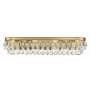 Crystorama Lighting Group Calypso 33" Wide Vanity Light with Clear Glass Accents Vibrant Gold