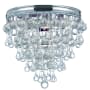Crystorama Lighting Group Calypso 3 Light 11" Wide Flush Mount Waterfall Ceiling Fixture Polished Chrome