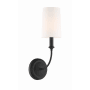 Crystorama Lighting Group Sylvan 16" Tall Wall Sconce Black Forged
