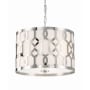 Crystorama Lighting Group Jennings 3 Light 18" Wide Pendant with Silk Shade Polished Nickel