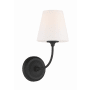 Crystorama Lighting Group Sylvan 13" Tall Wall Sconce Black Forged