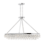 Crystorama Lighting Group Calypso 8 Light 40" Wide Beaded Linear Chandelier Polished Chrome