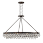 Crystorama Lighting Group Calypso 8 Light 40" Wide Beaded Linear Chandelier Vibrant Bronze