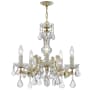Crystorama Lighting Group Maria Theresa 5 Light 20" Wide Crystal Chandelier with Hand Cut Crystal Accents Gold