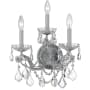 Crystorama Lighting Group Maria Theresa 3 Light 14" Tall Wall Sconce with Hand Cut Crystal Accents Polished Chrome