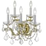 Crystorama Lighting Group Maria Theresa 5 Light 16" Tall Wall Sconce with Swarovski Strass Crystal Accents Gold