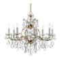 Crystorama Lighting Group Maria Theresa 9 Light 26" Wide Crystal Chandelier with Swarovski Strass Crystal Accents Gold