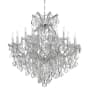 Crystorama Lighting Group Maria Theresa 19 Light 38" Wide Crystal Candle Style Chandelier with Swarovski Strass Crystal Accents Polished Chrome