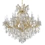 Crystorama Lighting Group Maria Theresa 19 Light 38" Wide Crystal Candle Style Chandelier with Swarovski Strass Crystal Accents Gold