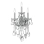 Crystorama Lighting Group Maria Theresa 3 Light 23" Tall Wall Sconce with Swarovski Spectra Crystal Accents Polished Chrome