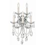 Crystorama Lighting Group Maria Theresa 5 Light 24" Tall Wall Sconce with Swarovski Spectra Crystal Accents Polished Chrome
