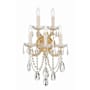 Crystorama Lighting Group Maria Theresa 5 Light 24" Tall Wall Sconce with Swarovski Spectra Crystal Accents Gold