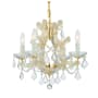 Crystorama Lighting Group Maria Theresa 4 Light 17" Wide Crystal Pendant with Italian Crystal Accents Gold
