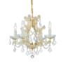 Crystorama Lighting Group Maria Theresa 4 Light 17" Wide Crystal Pendant with Swarovski Spectra Crystal Accents Gold