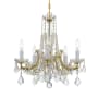 Crystorama Lighting Group Maria Theresa 5 Light 20" Wide Crystal Chandelier with Hand Cut Crystal Accents Gold