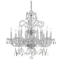 Crystorama Lighting Group Traditional Crystal 8 Light 27" Wide Crystal Chandelier with Hand Cut Crystal Accents Polished Chrome