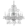 Crystorama Lighting Group Traditional Crystal 8 Light 27" Wide Crystal Chandelier with Swarovski Strass Crystal Accents Polished Chrome