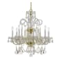 Crystorama Lighting Group Traditional Crystal 8 Light 27" Wide Crystal Chandelier with Hand Cut Crystal Accents Polished Brass