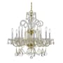 Crystorama Lighting Group Traditional Crystal 8 Light 27" Wide Crystal Chandelier with Swarovski Strass Crystal Accents Polished Brass