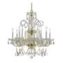 Crystorama Lighting Group Traditional Crystal 8 Light 27" Wide Crystal Chandelier with Swarovski Spectra Crystal Accents Polished Brass