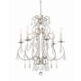 Crystorama Lighting Group Ashton 6 Light 22" Wide Crystal Chandelier with Hand Cut Crystal Accents Olde Silver