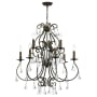 Crystorama Lighting Group Ashton 9 Light 26" Wide Crystal Chandelier with Swarovski Strass Crystal Accents English Bronze