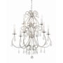 Crystorama Lighting Group Ashton 9 Light 26" Wide Crystal Chandelier with Swarovski Strass Crystal Accents Olde Silver