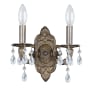 Crystorama Lighting Group Paris Market 2 Light 10" Tall Wall Sconce with Swarovski Spectra Crystal Accents Venetian Bronze