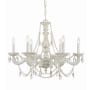 Crystorama Lighting Group Paris Market 6 Light 28" Wide Crystal Chandelier with Hand Cut Crystal Accents Antique White