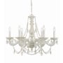 Crystorama Lighting Group Paris Market 6 Light 28" Wide Crystal Chandelier with Swarovski Strass Crystal Accents Antique White