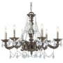Crystorama Lighting Group Paris Market 6 Light 28" Wide Crystal Chandelier with Swarovski Strass Crystal Accents Venetian Bronze
