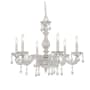 Crystorama Lighting Group Paris Market 6 Light 28" Wide Crystal Chandelier with Swarovski Strass Crystal Accents Antique White