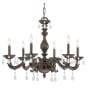 Crystorama Lighting Group Paris Market 6 Light 28" Wide Crystal Chandelier with Swarovski Strass Crystal Accents Venetian Bronze