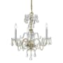 Crystorama Lighting Group Traditional Crystal 3 Light 16" Wide Crystal Pendant with Italian Crystal Accents Polished Brass