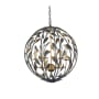 Crystorama Lighting Group Broche 6 Light 21" Wide Taper Candle Globe Chandelier English Bronze / Antique Gold