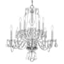 Crystorama Lighting Group Traditional Crystal 10 Light 23" Wide Crystal Candle Style Chandelier Polished Chrome