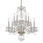Crystorama Lighting Group Traditional Crystal 10 Light 23" Wide Crystal Candle Style Chandelier Polished Brass