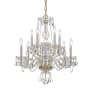 Crystorama Lighting Group Traditional Crystal 10 Light 23" Wide Crystal Chandelier with Swarovski Spectra Crystal Accents Polished Brass