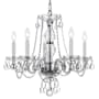 Crystorama Lighting Group Traditional Crystal 5 Light 21" Wide Crystal Candle Style Chandelier Polished Chrome