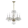 Crystorama Lighting Group Traditional Crystal 5 Light 21" Wide Crystal Chandelier with Swarovski Strass Crystal Accents Polished Brass