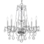 Crystorama Lighting Group Traditional Crystal 6 Light 23" Wide Crystal Candle Style Chandelier Polished Chrome
