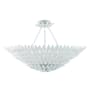 Crystorama Lighting Group Broche 8 Light 30" Wide Semi-Flush Bowl Ceiling Fixture with Metal Shade Matte White