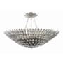 Crystorama Lighting Group Broche 8 Light 30" Wide Semi-Flush Bowl Ceiling Fixture with Metal Shade Antique Silver
