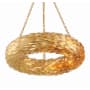 Crystorama Lighting Group Broche 6 Light 24" Wide Wrought Iron Drum Chandelier Antique Gold