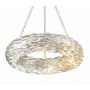 Crystorama Lighting Group Broche 6 Light 24" Wide Wrought Iron Drum Chandelier Antique Silver