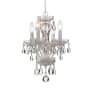 Crystorama Lighting Group Traditional Crystal 4 Light 11" Wide Crystal Pendant with Swarovski Strass Crystal Accents Wet White